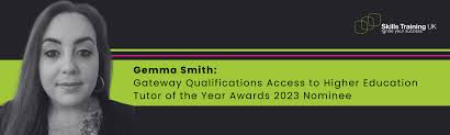Outstanding Midlands-based Tutor, Gemma Smith, nominated for Tutor of the  Year Awards.