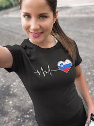 Slovenia Flag Heartbeat Shirt: Slovene Pride Tee