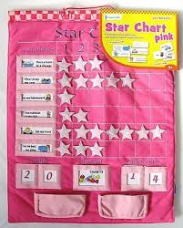 Pink Star Reward Chart Fabric Wall Hanging By Fiesta Crafts
