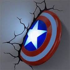After rescuing a dean from said riot, cap is asked to make public service announcement. Marvel Captain America 3d Shield Night Light Captain America Captain America Sheild America