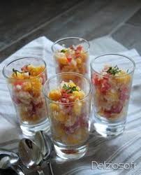 Verrines De Crabe A La Mangue Delizioso Recette Verrine Crabe Verrine Noel Recette Verrine Apero
