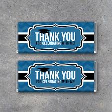 These valentine candy bar wrappers make a simple gift that you can make in just minutes! Graduation Thank You Candy Bar Wrapper In Blue Instant Download Printable Files Printable Candy Bar Wrappers Graduation Party Favors Studio 120 Underground
