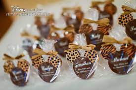 Disney S Animal Kingdom Inspired Mickey Mouse Chocolate Wedding Escort Cards Disney Wedding Favors Disney Wedding Disney World Wedding