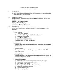 Students begin by identifying the beginning, middle, and end of the story, and then use a story map to organize the story elements. Lesson Plan In Short Story Narration