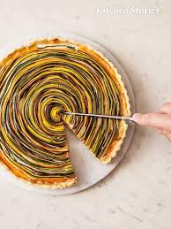 Vegetable Spiral Tart Spiralized Vegetables Vegetable Tart Zucchini Tart