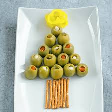 · sausage cheese balls make for the perfect little appetizer to serve to your guests at any holiday party, and especially for new year's eve. Olive Christmas Tree Appetizer Plate