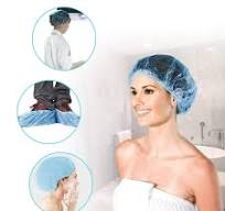 50 Pcs Disposable Non-Woven Bouffant Caps - Anti-Dust ...