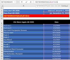 Ioana 23 ianuarie 2020 la ora 7:58 am. Calcul Zile Lucratoare 2020 Folosind Functii Excel Cursuri Microsoft