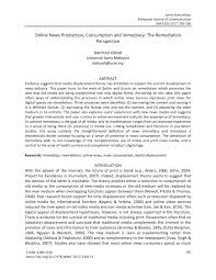 Looking for accommodation, shopping, bargains and weather then this is the place to start. Pdf Online News Production Consumption And Immediacy The Remediation Perspective