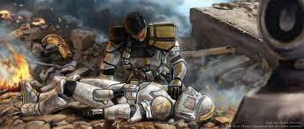 Star Wars Clone Wars Fan Art A Comrade Lost Star Wars Painting Star Wars Art Star Wars Images