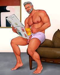 Silver fox men naked