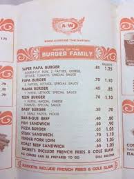 1970s A Amp W Root Beer Drive In Restaurant Menu Decorah Iowa Free Usa Ship Root Beer A W Root Beer