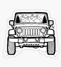 Black And White Jeep Wrangler Clipart Explore Dream Discover Sticker By Tmckaydesigns Jeep Art Jeep Stickers Jeep Drawing