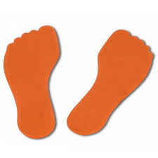 This unit of length has been used in europe since the times of the roman empire and ancient greece. Esam 2 Foot Shaped Floor Markers Length 19 Cm Color Orange Sportandmore