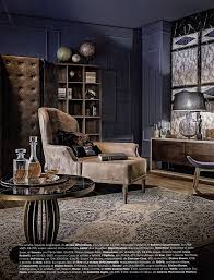 Marie Claire Maison Italy Cigar Lounge Decor Gentlemans Room Corner Fireplace Living Room