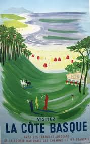 Cote Basque 1957 By Bernard Villemot Carteles De Viaje De Epoca Posters Franceses Carteles De Viajes