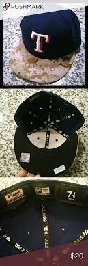 Nwot Texas Rangers 7 1 4 Fitted Camo Hat Camo Hats Texas Rangers Camo