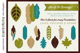 Download Set Of 26 Faux Leather Earrings Svg Dxf Eps Cricut And Silhouette By Cleancutcreative Thehungryjpeg Com