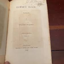 Homer's Iliad Translated By William Munford Volume 1 1846 Rare Antique Book 