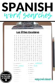 Spanish Vocabulary Spanish Classroom Objects Spanish Word Search In 2020 Spanish Classroom Objects Learning Spanish Vocabulary Elementary Spanish