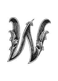 Hi friends,in this video you will learn how to draw 3d alphabet w for your assignment and project work. Leaf Script W Art Print By Hannah Scully X Small Tattoo Lettering Lettering Alphabet Drawing Letters