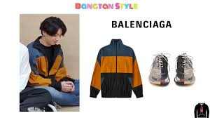 The realreal is the world's #1 luxury consignment online store. Bangtan Style Slow On Twitter Comeback Spot Live Jungkook Was Wearing Balenciaga Poplin Check Retro Panel Wind Jacket 700 Triple S Split Colourway Low Top Trainers 780 Jungkook Bts Twt Dynamitetoday Btsdynamite Https T Co A6rn9dtndu
