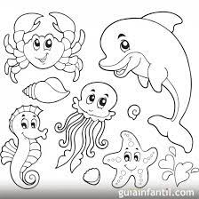 Dibujos De Animales Del Oceano Para Imprimir Y Colorear Animales Animados Para Colorear Animales Del Oceano Mar Para Colorear