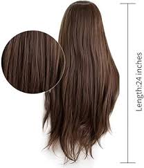 Amazon.com : Brown Wig for Women Realistic Hairline Handmade Synthetic Wigs  Chocolate Brown Long Straight Lace Front Wigs Glueless Synthetic Heat  Resistant Fiber Hair Halloween Costume Cosplay Makeup Lace Wigs : Beauty