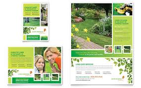 Landscaping flyers templates creative images. Lawn Mowing Service Flyer Ad Template Design