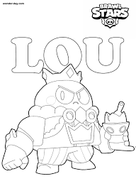 Our brawl stars skins list features all of the currently and soon to be available cosmetics in the game! Lou Brawl Stars Coloring Pages Free Coloring Pages