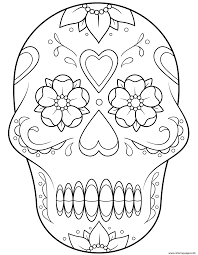 Check out our sugarskull valentine selection for the very best in unique or custom, handmade pieces from our shops. Print Sugar Skull Calavera Coloring Pages Skulls And Hearts Love Heart Colouring Flurry Valentine Shape For With Wings Pictures To In Oguchionyewu