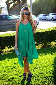 Spring wedding attire can be hard to decide on with the weather constantly changing. Wedding Guest Attire Pleated Green Dress She Said He Said Outdoor Wedding Guest Dresses Wedding Attire Guest Wedding Guest Outfit Summer