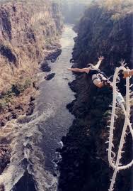 Bungee jumping off the bridge to nowhere into pitch black darkness, is available any night upon special arrangement. Bungee Jumping Wikipedia