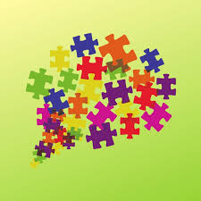 National puzzle day colorful puzzle. National Puzzle Day Craft Spark