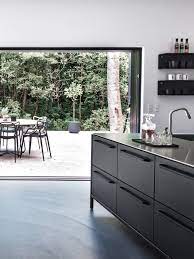 Automatical production line with experienced staff product name quartz kitchen island table top colors white,black,grey,beige,etc. Vipp Black Kitchen Island With Stainless Steel Table Top Credit Et Hus Modern Kitchen Design Kitchen Inspiration Design Interior Design Kitchen