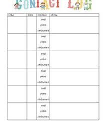 Parent Teacher Contact Log Parents As Teachers Parent Teacher Communication Teacher Help