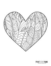 Click on the coloring page to open in a new window and print. 100 Heart Coloring Pages A Huge Collection Of Free Valentine S Day Printables Print Color Fun