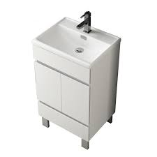 Its freestanding frame is made from engineered wood in the finish of your choice, and built on tapered legs. Eviva Evvn536 20wh Piscis 20 Inch White Bathroom Vanity With White Integrated Porcelain Sink