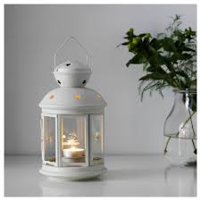 Rotera Lantern For Tealight Indoor Outdoor White Ikea Candle Lanterns Tea Lights Lanterns Decor