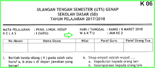 Berikut ini adalah contoh soal dan kunci jawaban ulangan tengah semester (uts) / penilaian tengah semester (pts) kurikulum 2013 mata pelajaran bahasa inggris semester 2 (genap) kelas 7 (vii) smp/mts. Soal Uts 2 Mata Pelajaran Plh Kelas 1 Sd Dan Kunci Jawaban