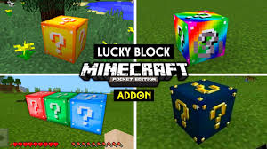 The lucky block list this list is slowly growing (due to my increasingly busy schedule i'm finding it a bit harder to update), but it now includes almost 20. Lucky Blocks Addon Para Minecraft Pe Pocket Edition Lucky Blocks In Minecraft Pe Youtube