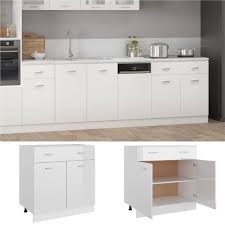 Light bounces off the reflective cabinet surfaces. Kitchen Cabinet High Gloss White 80x46x81 5 Cm Chipboard