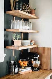 Diy Black White And Gold Modern Kitchen With Open Shelves Diy Kitchen Remodel Home Decor Kitchen Rental Kitchen