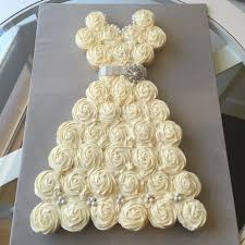 Bridal Shower Cupcake Dress Pull Apart Cupcakes Wedding Treat Bridal Shower Cupcakes Bridal Shower Desserts Bridal Cupcakes