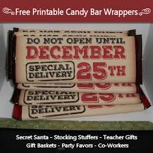 Digital printable holiday hershey nugget candy wrappers | etsy. Christmas Candy Bar Wrapper Free Printable Tip Junkie