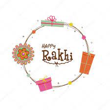 When you can't seem to pick just one gift for your sibling, pick an entire rakhi hamper personalised for your brother or sister. Vektorgrafiken Happy Rakhi Vektorbilder Happy Rakhi Depositphotos