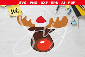 Create a html file as below. Christmas Moose Santa Hat Svg Graphic By Novart Creative Fabrica
