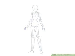 Things to draw when bored. How To Draw A Anime Girl Full Body Drawing Tutorial Easy