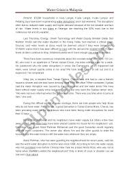 The water crisis has compelled us not to take it for granted and to practise conservation. Reading Text And True False Questions About The Current Water Crisis In Malaysia Esl Worksheet By Kindaichi
