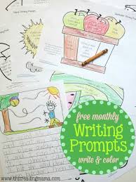 Free Monthly Writing Prompts Write And Color Creative Writing Activities Free Writing Prompts Kids Writing